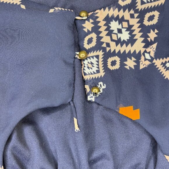 Fire Los Angeles Women Spaghetti Strap Maxi‎ Dress Sz Medium Aztec Southwestern - Picture 15 of 16